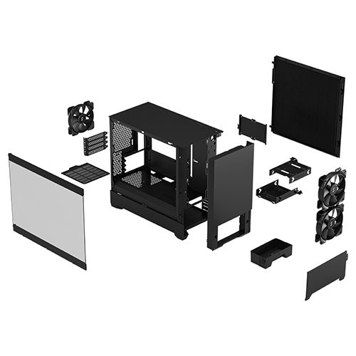 Fractal Design Pop Mini Silent Clear 강화유리 (블랙)_이미지