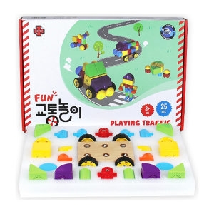 에드토이 토이 FUN 교통놀이 세트 원목 자석블럭 홈스쿨링