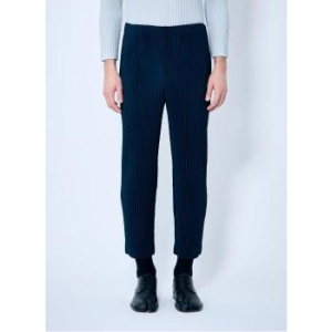 이세이미야케 옴므 플리세 스트레이트핏 플리츠 팬츠 블루 HP48JF124 74 MIDNIGHT BLUE