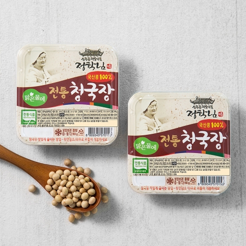 맑은물에 정학님 전통 청국장 160g 2개_이미지