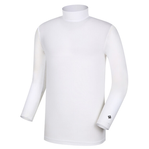 레노마골프 등판 메쉬 냉감 소매 베이스레이어 하이넥 티셔츠 RMTHL2101 (101, 화이트)_이미지