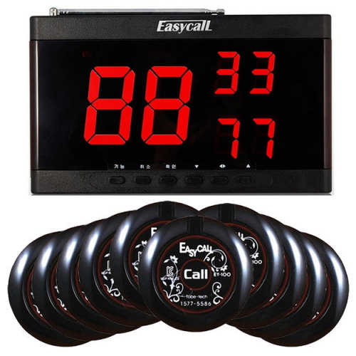 이지콜 모니터 EY-2003 + 호출벨 EY-100 (수신기 1개, 호출벨 10개)_이미지