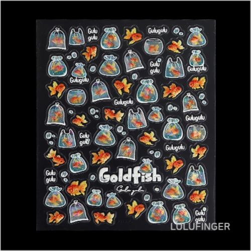  룰루핑거 레진/네일스티커 봉지 금붕어 2AA-05-107 [1개]