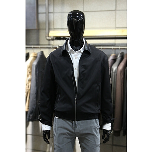 빠니깔레 MARIO인조가죽배색 블랙 카라집업자켓 m-rcjp07bk_이미지