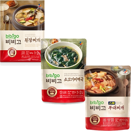 비비고 소고기미역국+부대찌개+된장찌개 1세트