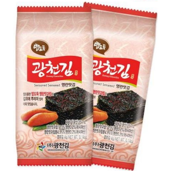 광천김 광천 밥도둑 명란맛김 4g (48개)_이미지