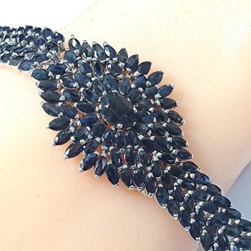 사파이어 원석 팔찌231210-25실버19cm