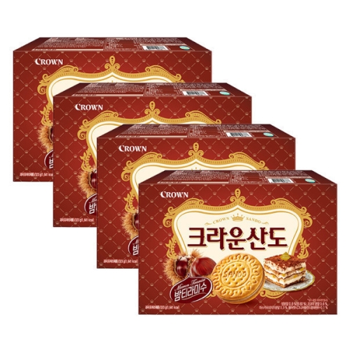 크라운제과 크라운산도 밤 티라미수 323g (4개)_이미지