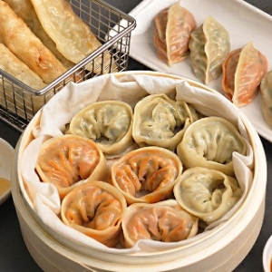 푸르젠 고기손만두 1.4kg+김치 손만두 1.4kg 약100알 국내산 재료 HACCP인증