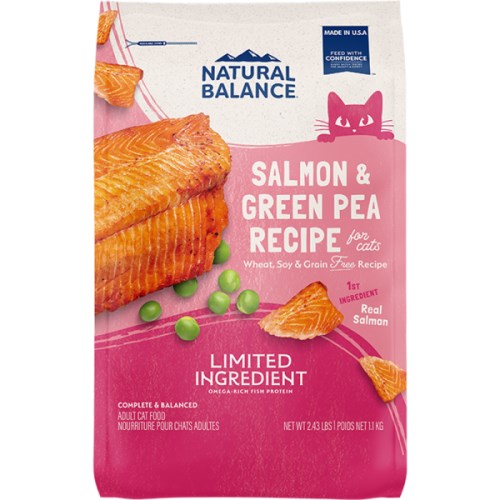 내추럴발란스  캣 LI 연어&완두 1.1kg (10개)