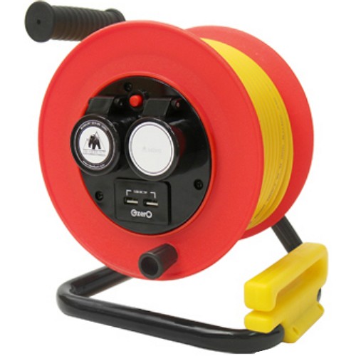 베어헌트  2구 USB 방우형 가이드 장착 캠핑 릴선 (30m)