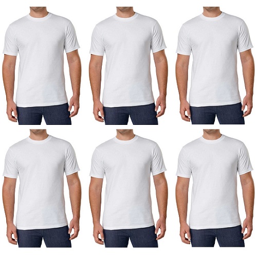 커클랜드 면 라운드 반팔티 6매 세트 (6매)