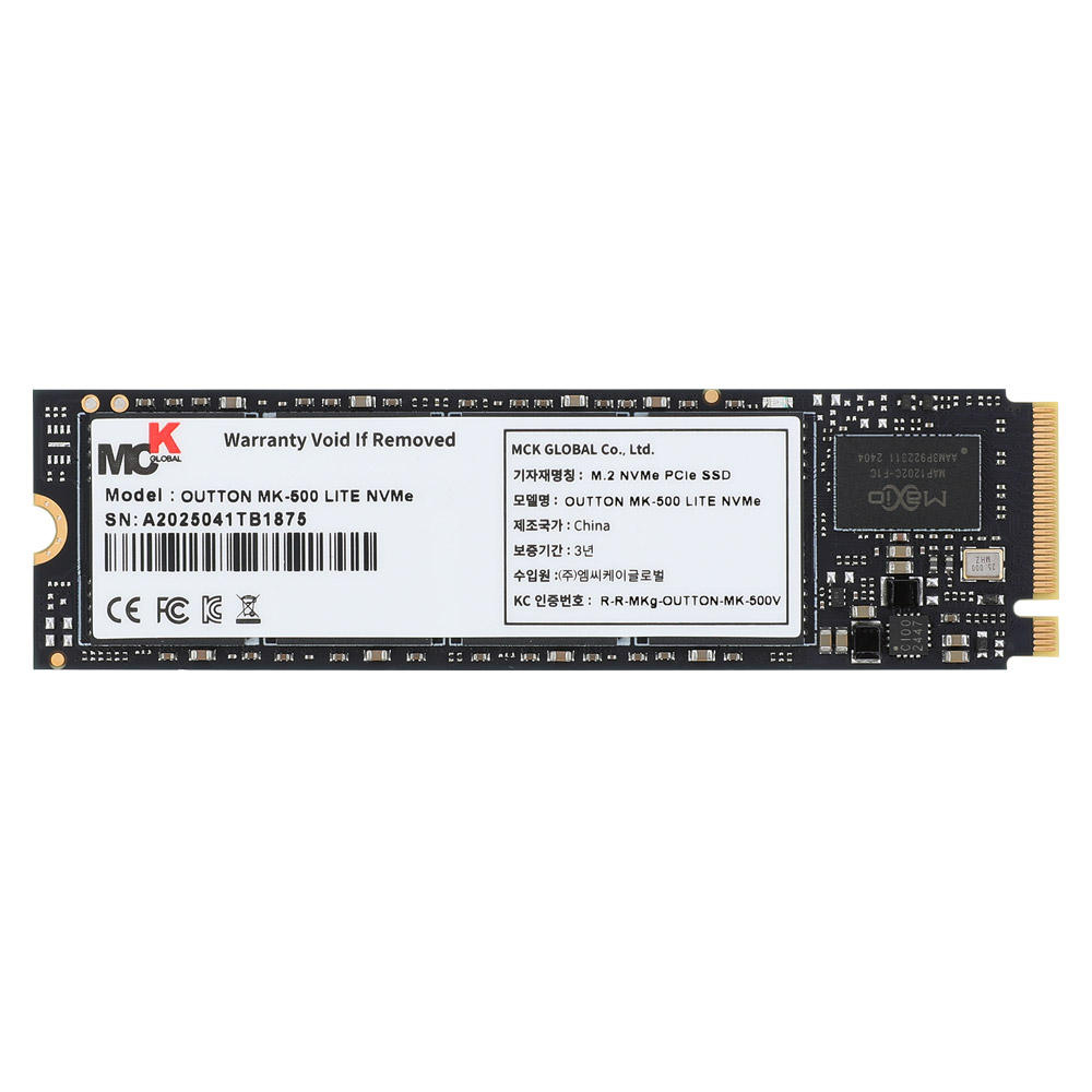엠씨케이글로벌 OUTTON MK-500 LITE M.2 NVMe (128GB)_이미지