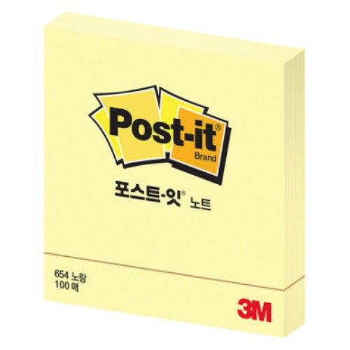 3M 노트 654 노랑 [1개]