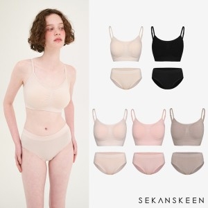 세컨스킨 CJ컬러 최종판매가174500 프리미엄 모달 브라팬티 5종 브라5+팬티5_이미지