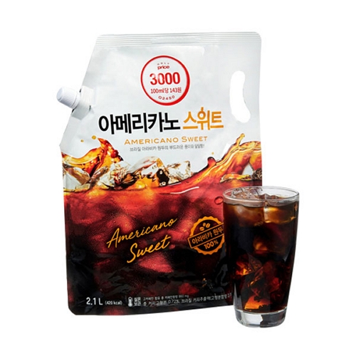 쟈뎅 온리프라이스 아메리카노 스위트 2.1L (1개)