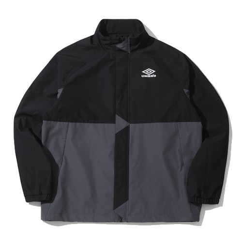2Layer 컬러블록 풀집 스탠넥 자켓 UO121CJK23