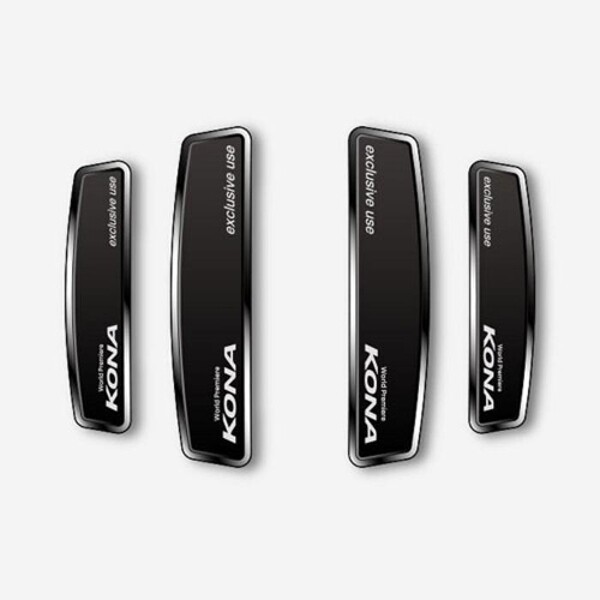 DXSOAUTO 블랙 쉴드 엠블럼 도어가드 (코나)_이미지