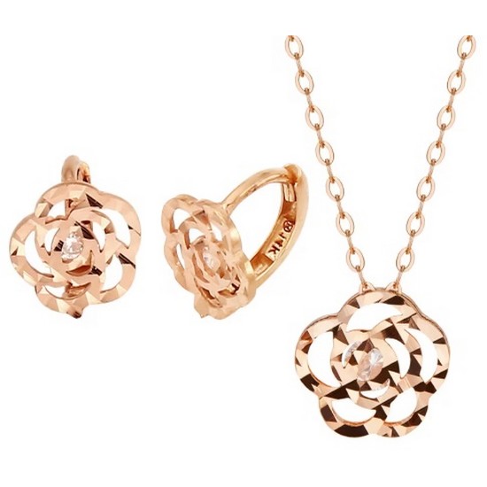 골드리아 14K 로즈반짝 목걸이 귀걸이 세트이미지입니다. 누르면 해당 게시물로 새창이동합니다.