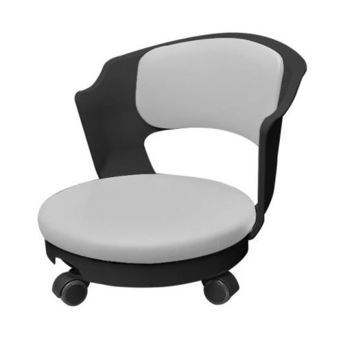 등받이 앉은뱅이 블랙 바퀴 의자