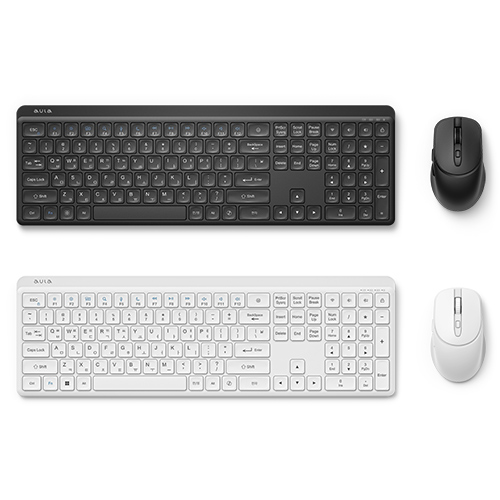 AULA AC110 무선 키보드 마우스 세트 (블랙)_이미지