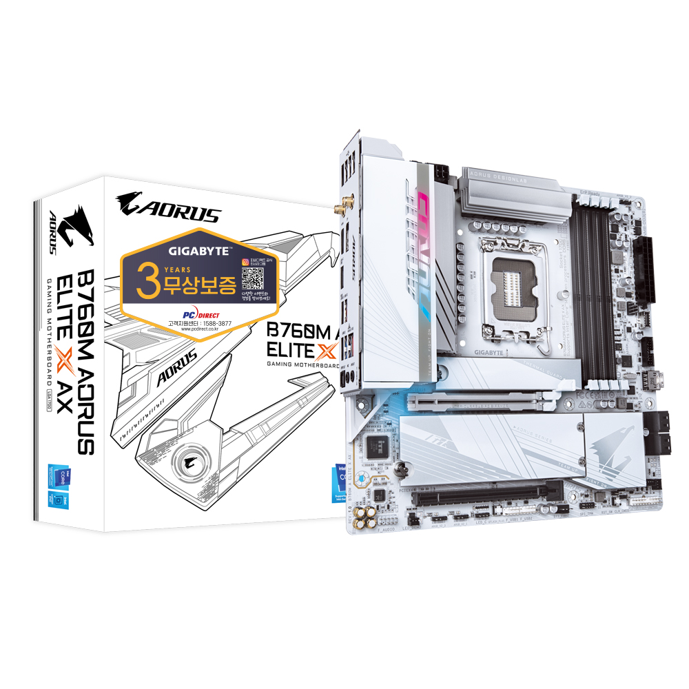 GIGABYTE B760M AORUS ELITE X AX 피씨디렉트_이미지