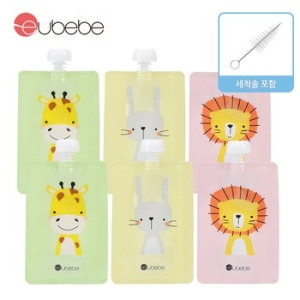이유베베 휴대용 이유식 파우치 200ml (6개)_이미지