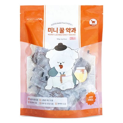 리스펫 독 미니 꿀 약과 180g (30p) (1개)