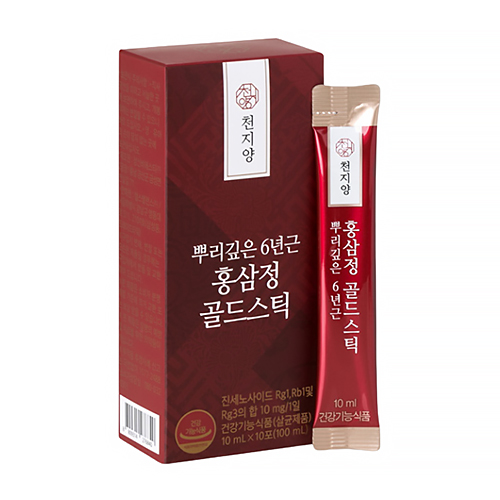 천지양 뿌리깊은 6년근 홍삼정 골드스틱 10ml 10포