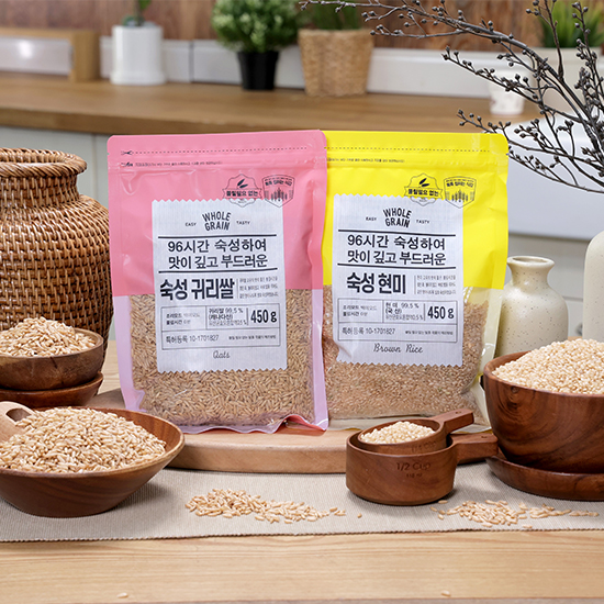 농업회사법인(유)광복 숙성 귀리쌀 450g x 10개 + 숙성 현미 450g x 4개 (1개)_이미지