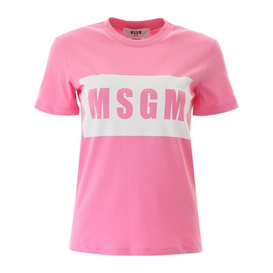 MSGM 박스 로고 반팔 티셔츠 2000MDM520 200002 (12, 핑크)_이미지