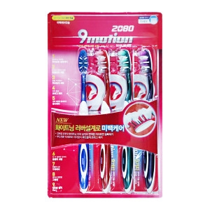 2080 9모션 화이트 미세모 칫솔