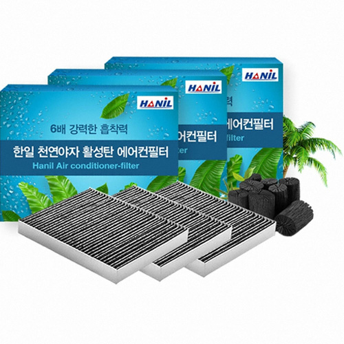 한일텍 한일 천연야자 활성탄 에어컨필터 BC187 (3개)