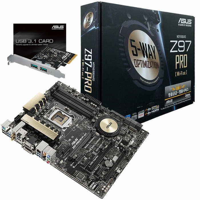 ASUS Z97-PRO Wi-Fi ac + USB3.1 CARD 아이보라_이미지