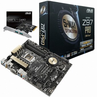ASUS Z97-PRO Wi-Fi ac + USB3.1 CARD 아이보라