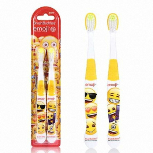 브러쉬버디즈 이모지 키즈칫솔 (2개)_이미지
