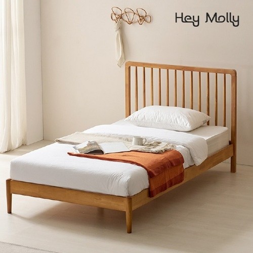 헤이몰리 니일라 베이직 원목 침대 Q (매트별도)_이미지