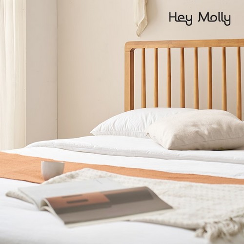 헤이몰리 니일라 베이직 원목 침대 Q (매트별도)_이미지