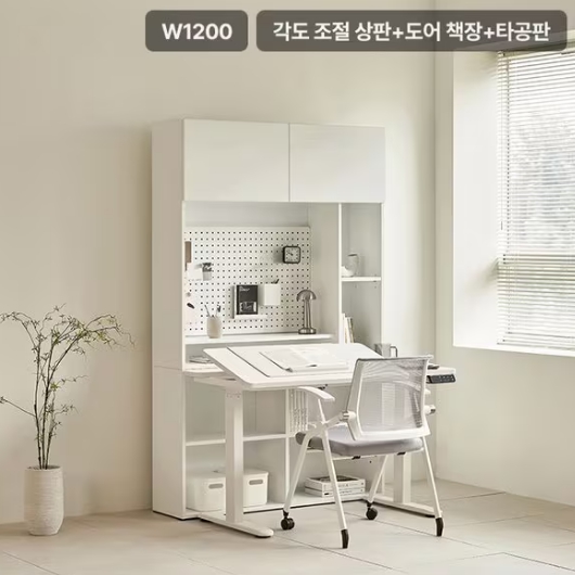 삼익가구 업핏 도어 책장 B타입 각도조절형 모션 스탠딩 책상