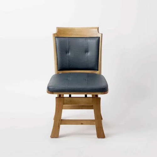 우아미가구 벤엘 원목 1인 식탁 회전 의자