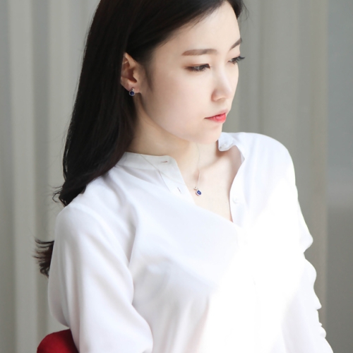 제이로렌 0N0612 12월탄생석 라피스라줄리 실버목걸이