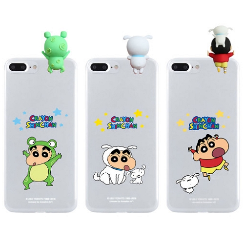 아이폰7 플러스 짱구 캐릭터 피규어 클리어 젤리 케이스