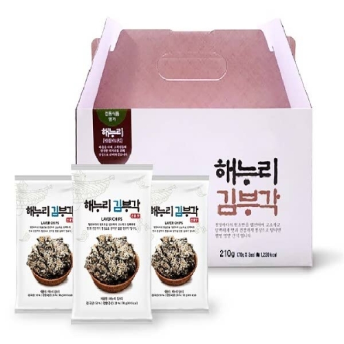 우체국쇼핑 해누리 김부각 선물세트 전통맛 70g 5봉지이미지입니다. 누르면 해당 게시물로 새창이동합니다.