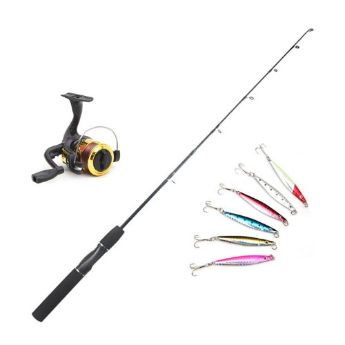 K3피싱 고급 얼음 낚시대 + 스피닝릴 + 지그