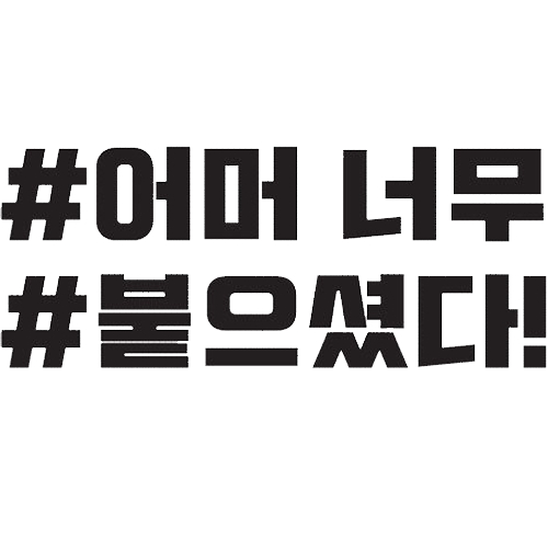 티커벨 카풀레인 어머 너무 붙으셨다 해시태그 데칼스티커