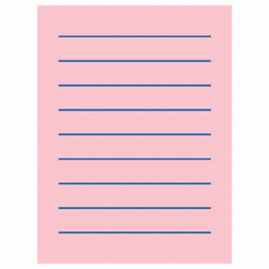 모노라이크 메모지 볼드라인 컬러 (Pink)