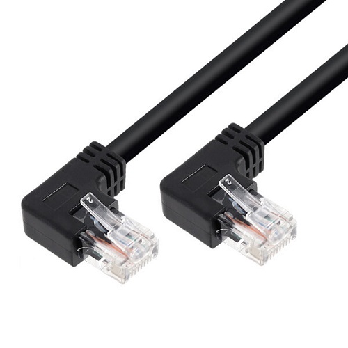 강원전자 KW CAT.6 UTP 왼쪽 꺾임 랜케이블 (KW601LN, 1m)_이미지