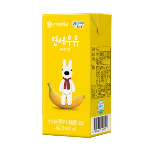 연세유업 바나나우유 190ml (멸균) (48개)_이미지
