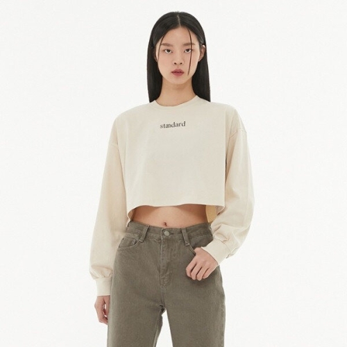 아이올리 LAP 프린팅 크랍 오버핏 티셔츠 AP1CT260_DG