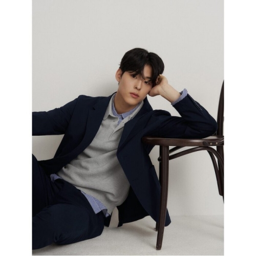 남성 텍스처 셋업 재킷 네이비 BC6211C52R